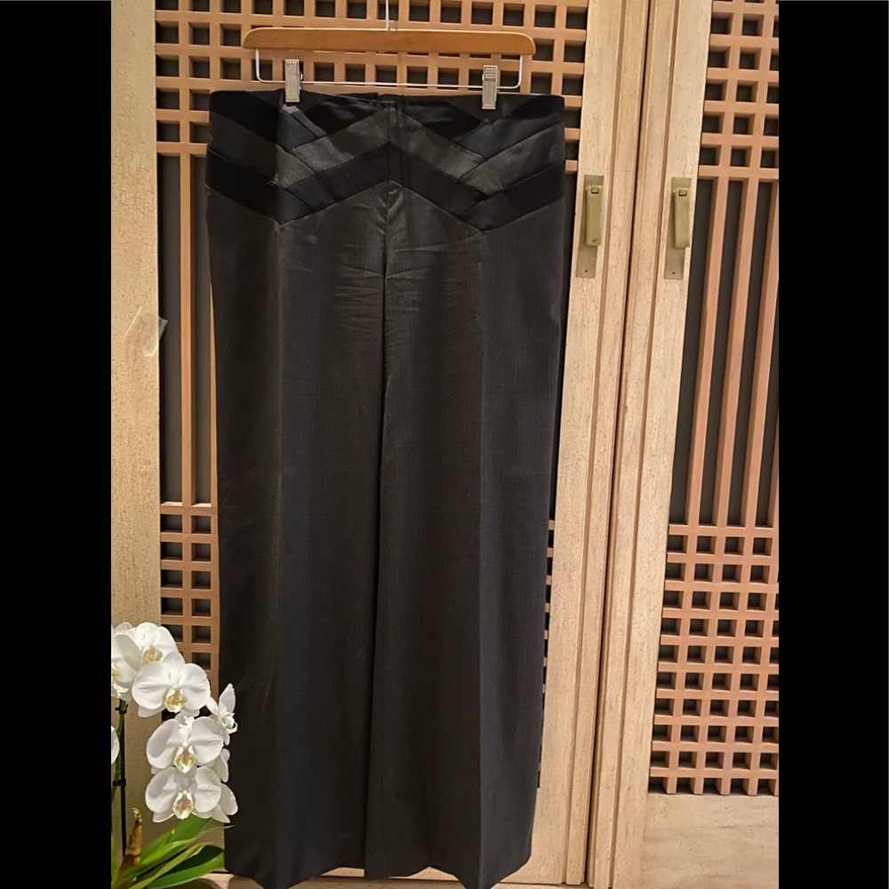 BCBG Gray Wide-Leg Pants